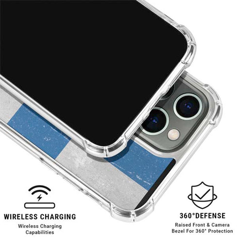 Finland Flag Distressed iPhone 16 Pro Max Clear Case